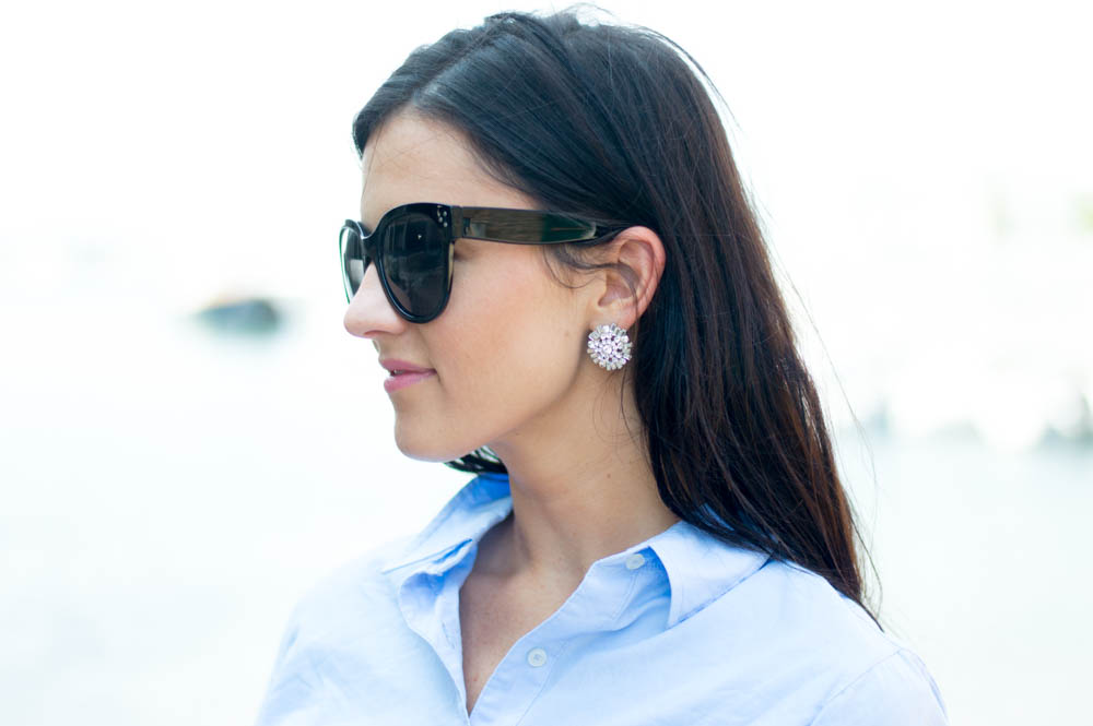 oversize crystal studs