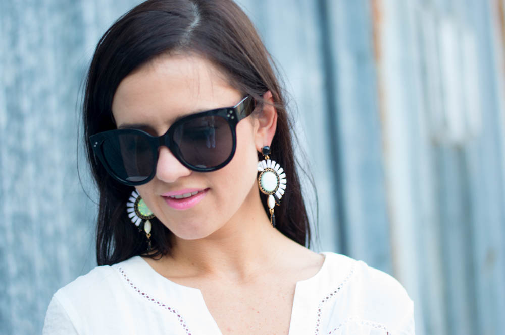 elle gray statement earrings