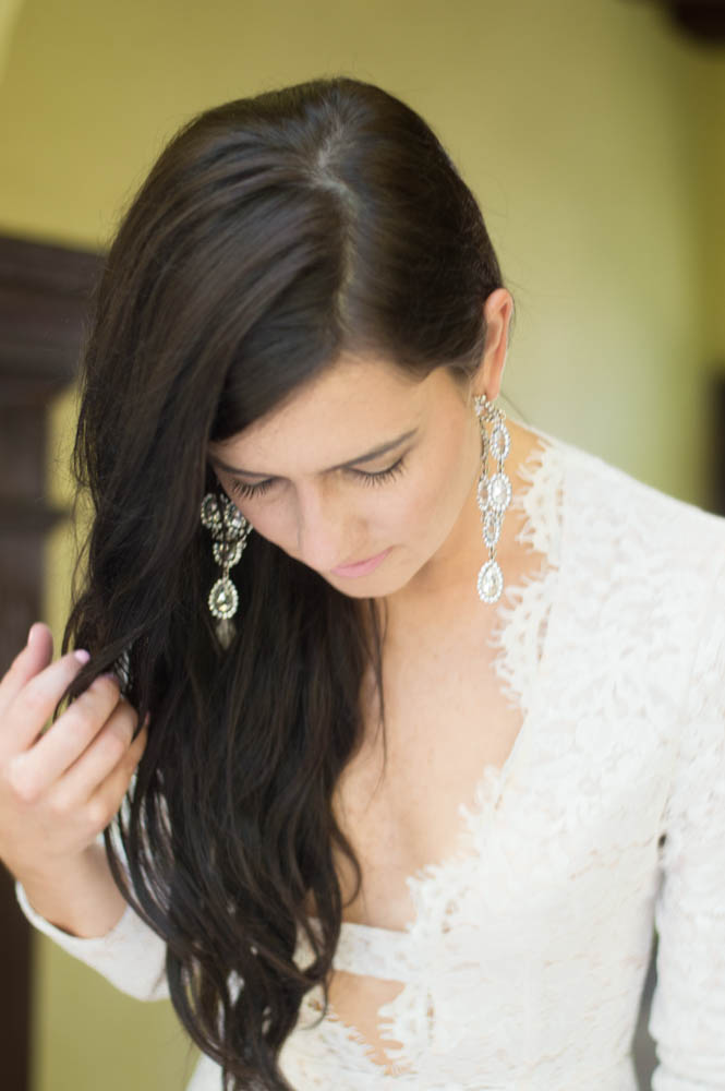 bridal change into dress