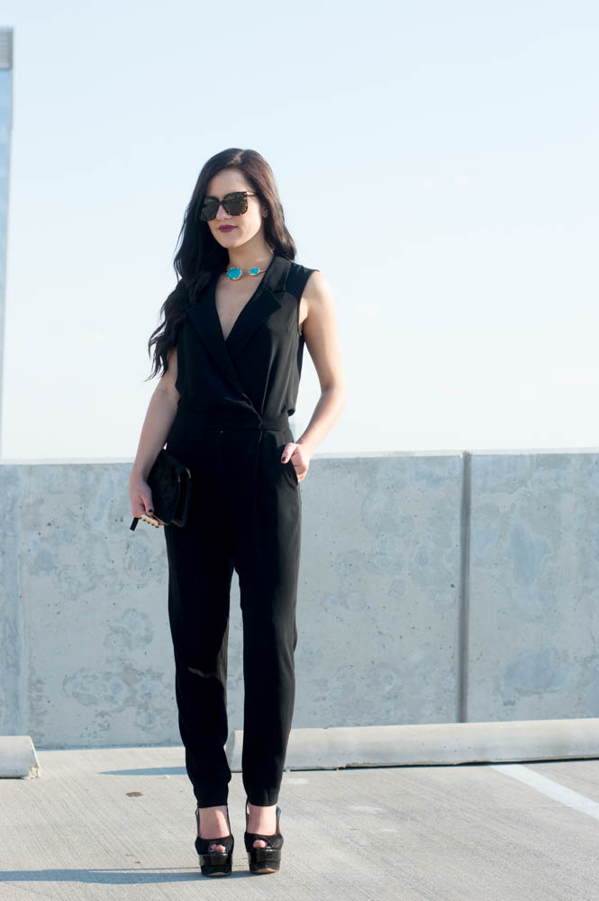 armani exchange black jumpsuit-15