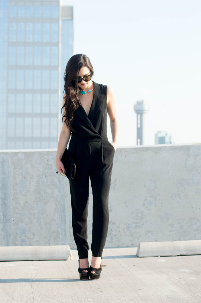 armani exchange black jumpsuit-17