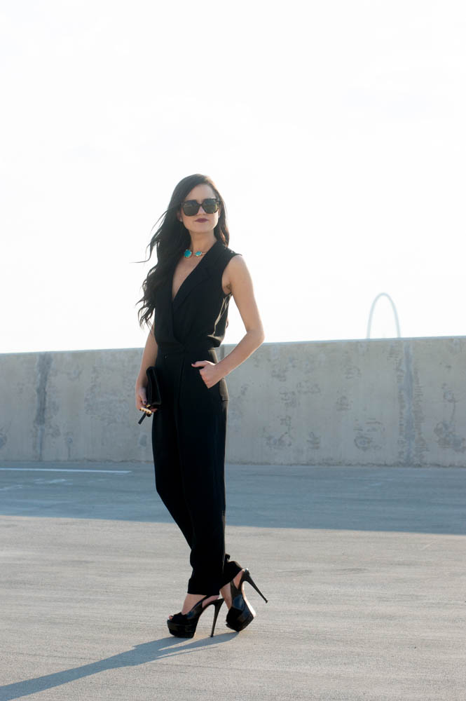 armani exchange black jumpsuit-3
