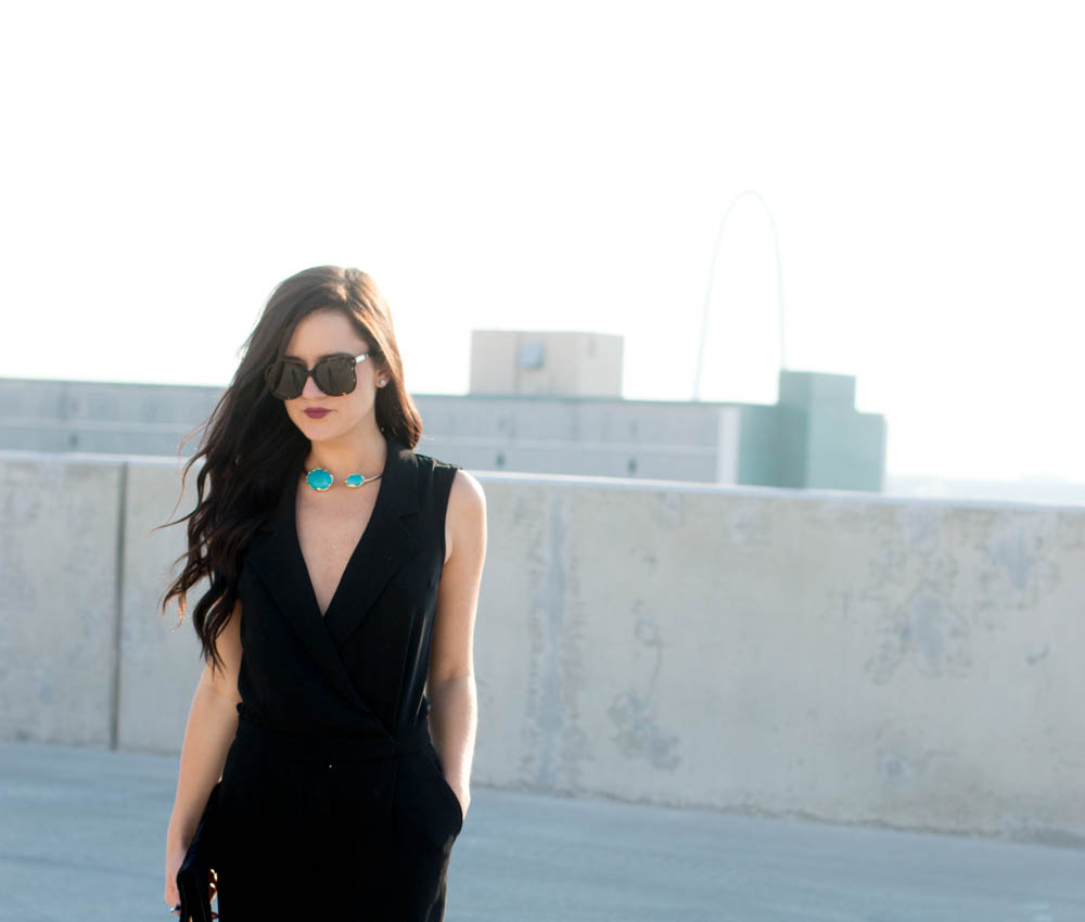 armani exchange black jumpsuit-5