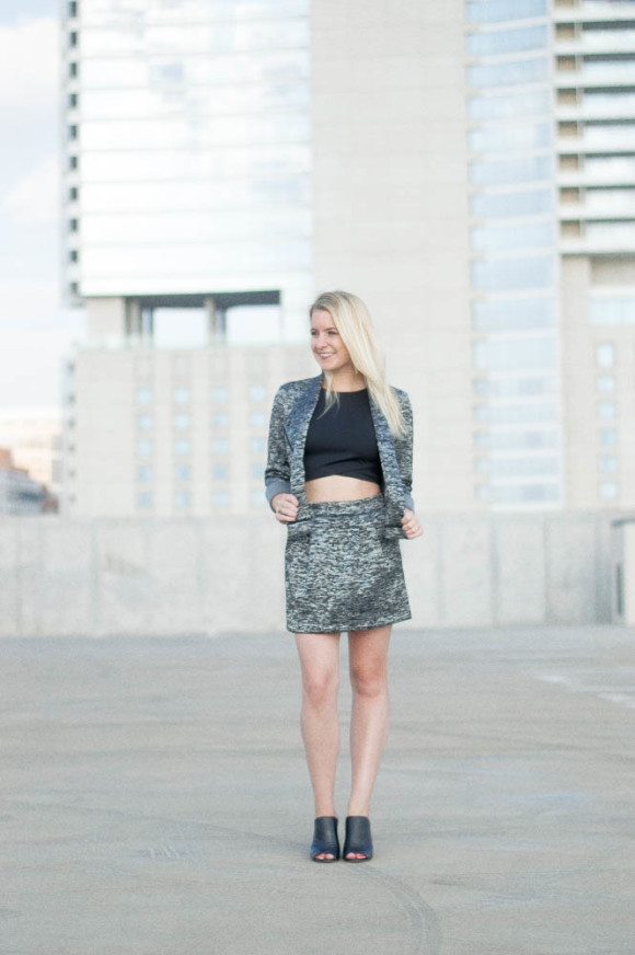 armani exchange jacket and skirt-3