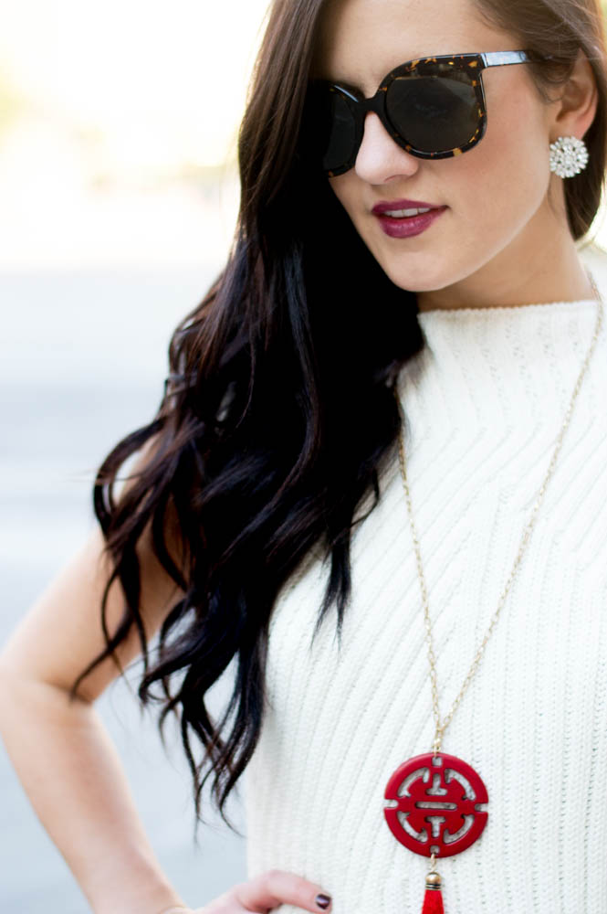 dark red lipstick fall