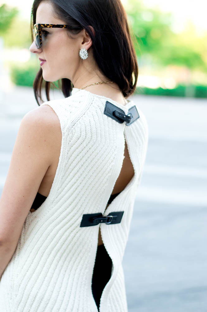 toggle back sweater