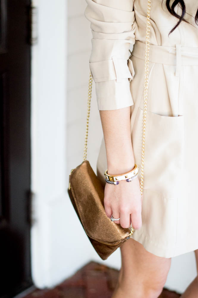 bronze cross body bag