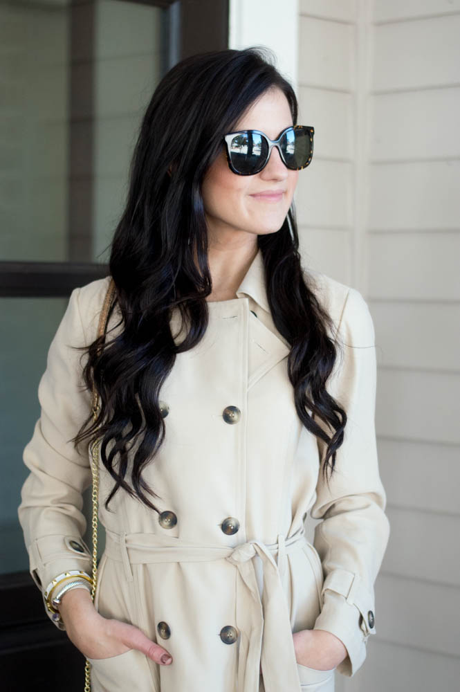 khaki trench coat