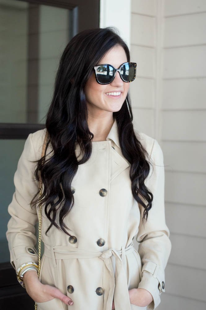khaki trench coat