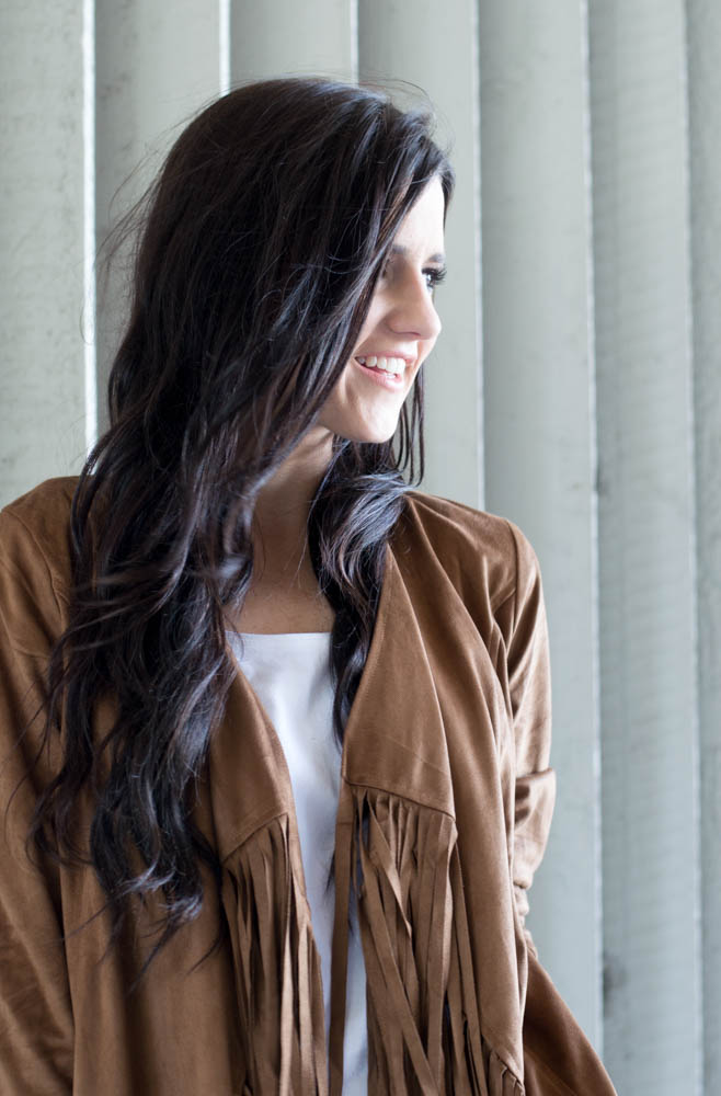 fringe suede jacket and flare jeans-18