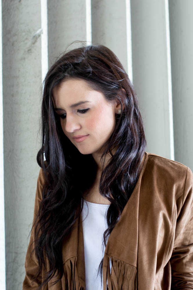 fringe suede jacket and flare jeans-18