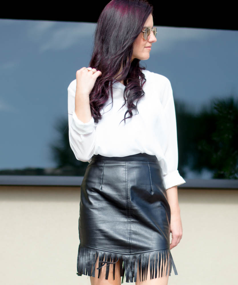 missguided fringe leather skirt-7