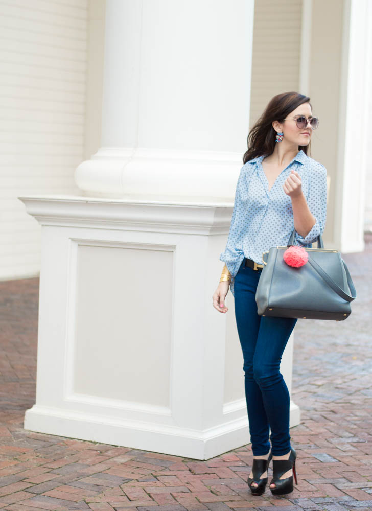 banana republic blue blouse-10