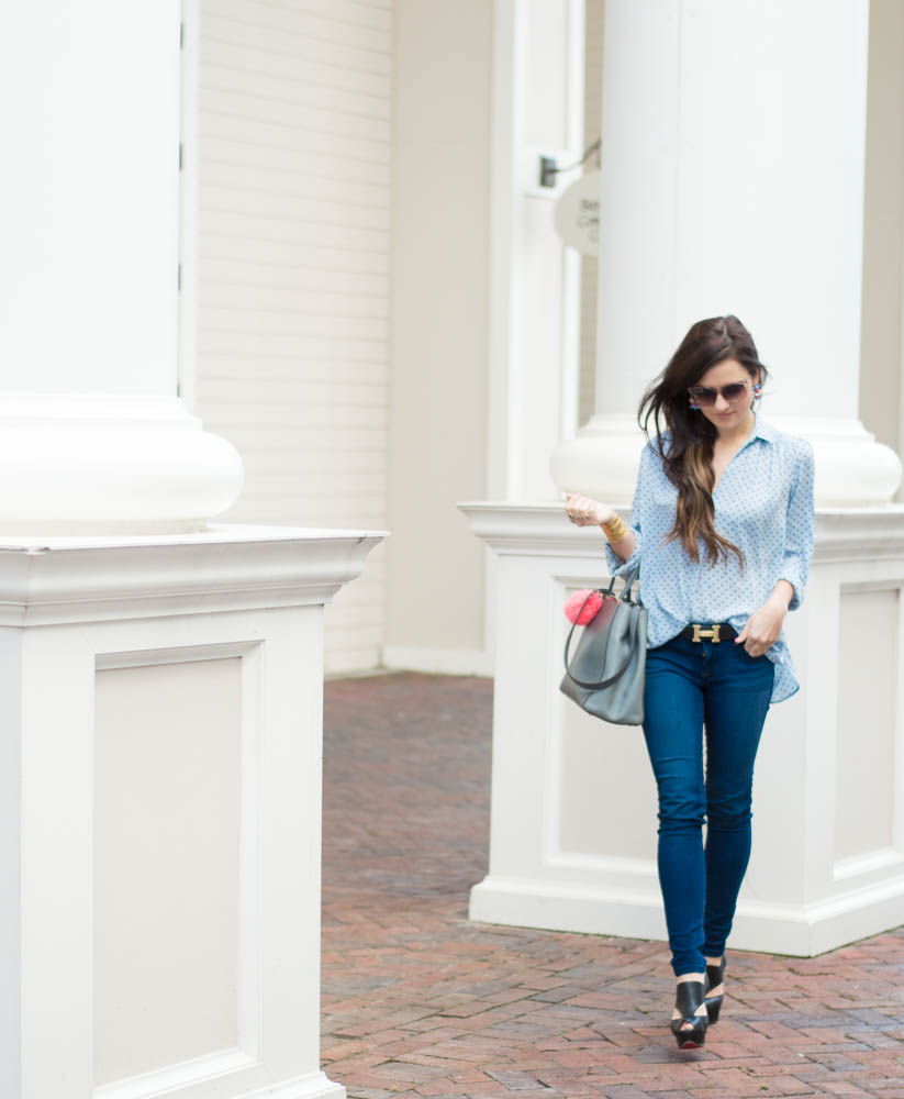 banana republic blue blouse-10