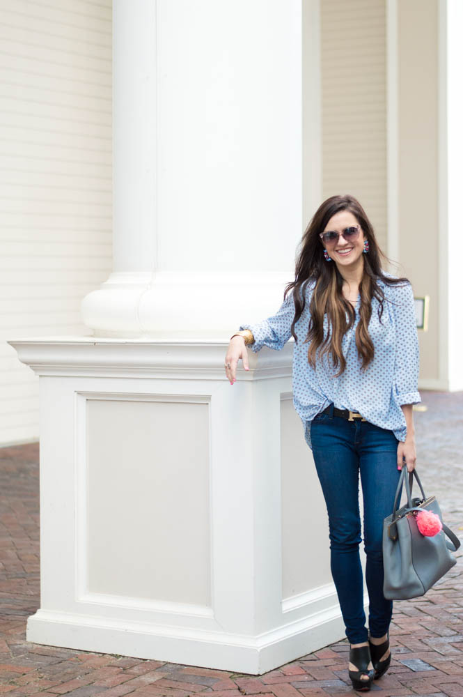banana republic blue blouse-10