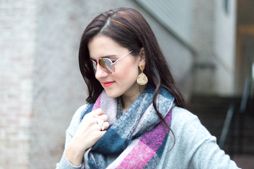 plaid infinity scarf