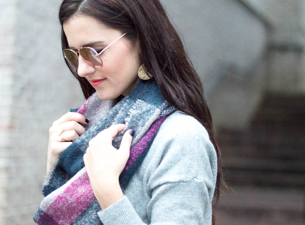 plaid infinity scarf