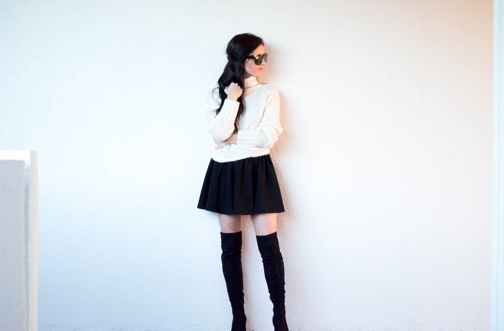 white turtleneck over the knee boots-15