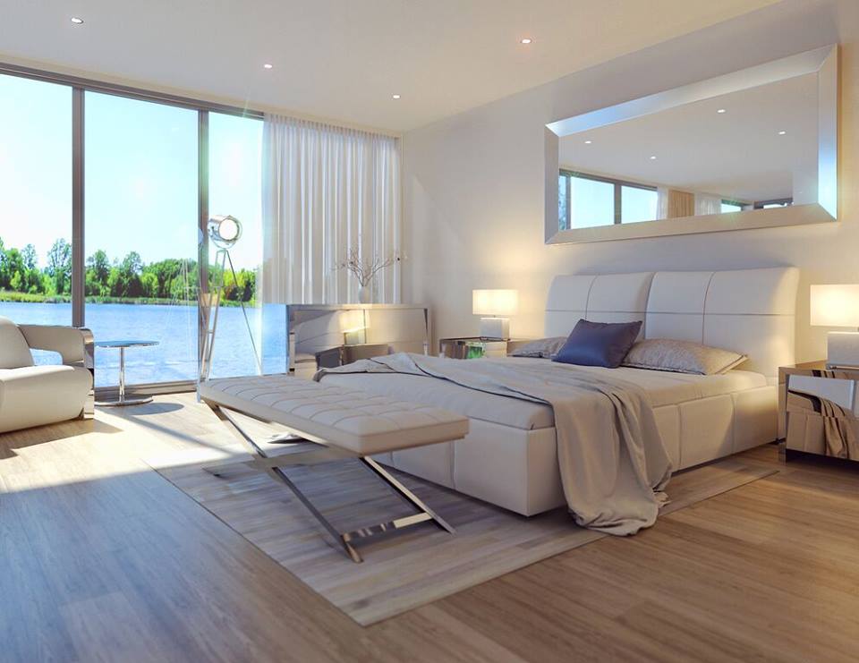 all white bedroom modern