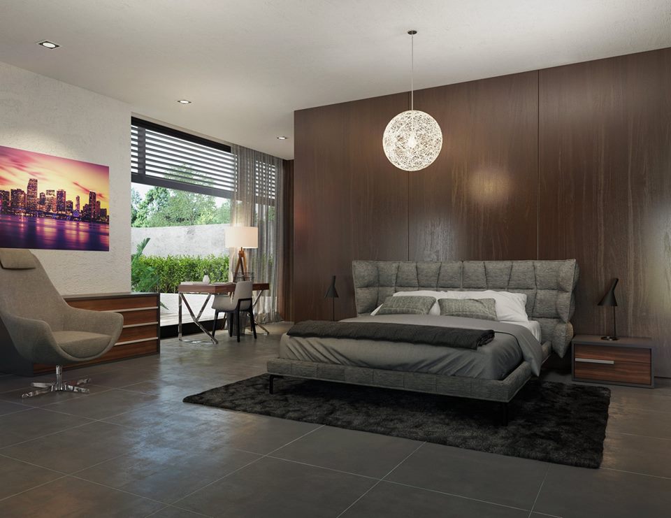 manly modern bedroom