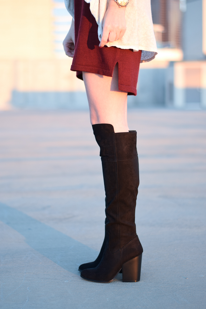 black over the knee boots