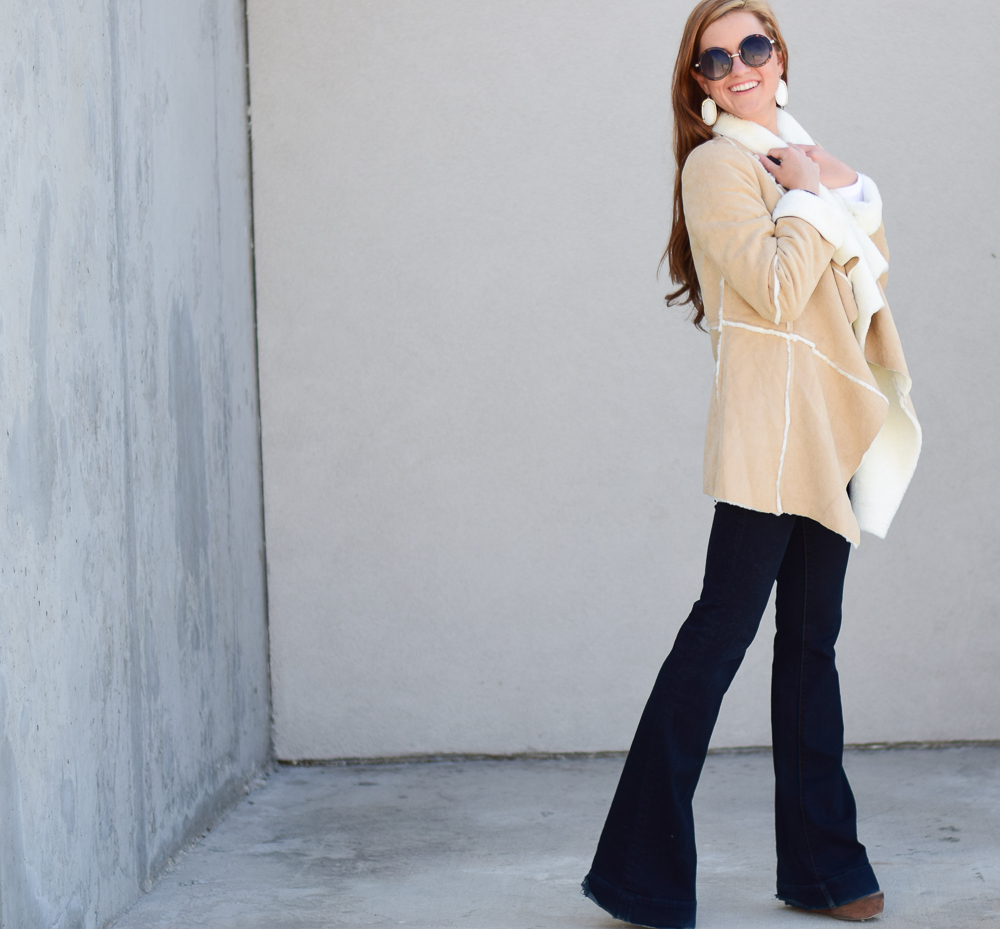 shearling coat and flares-16