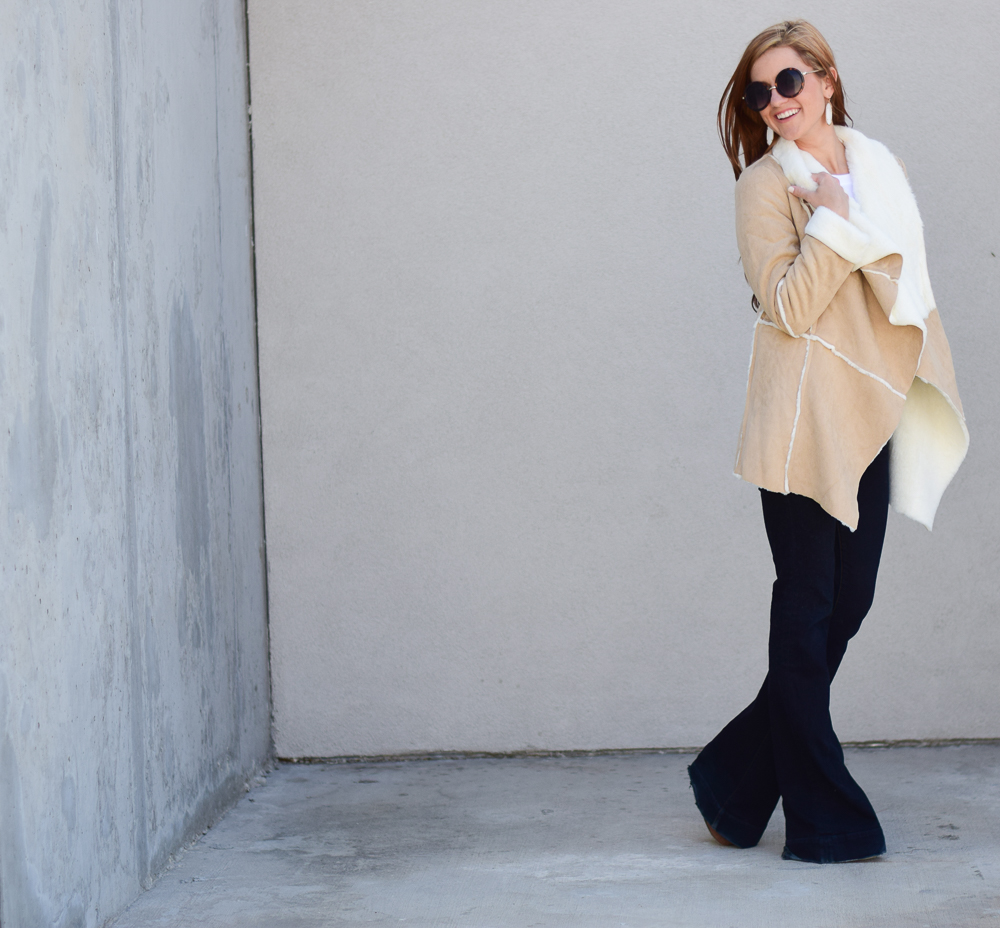 shearling coat and flares-16