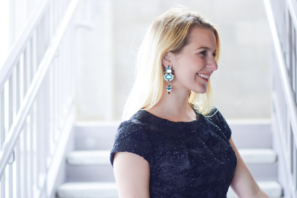 affordable statement blue earrings