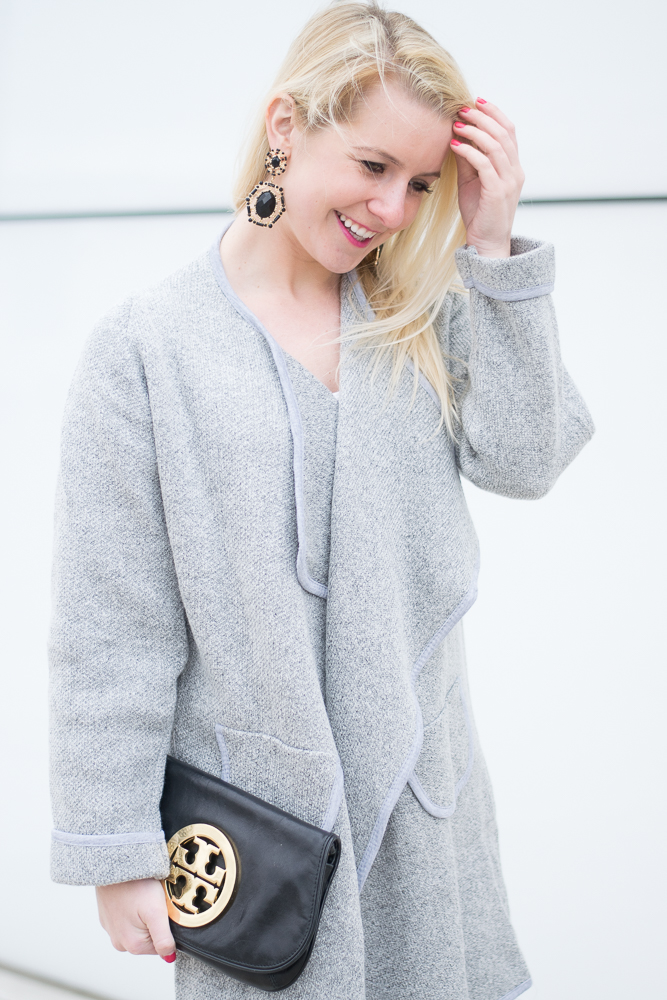 cozy gray sweater
