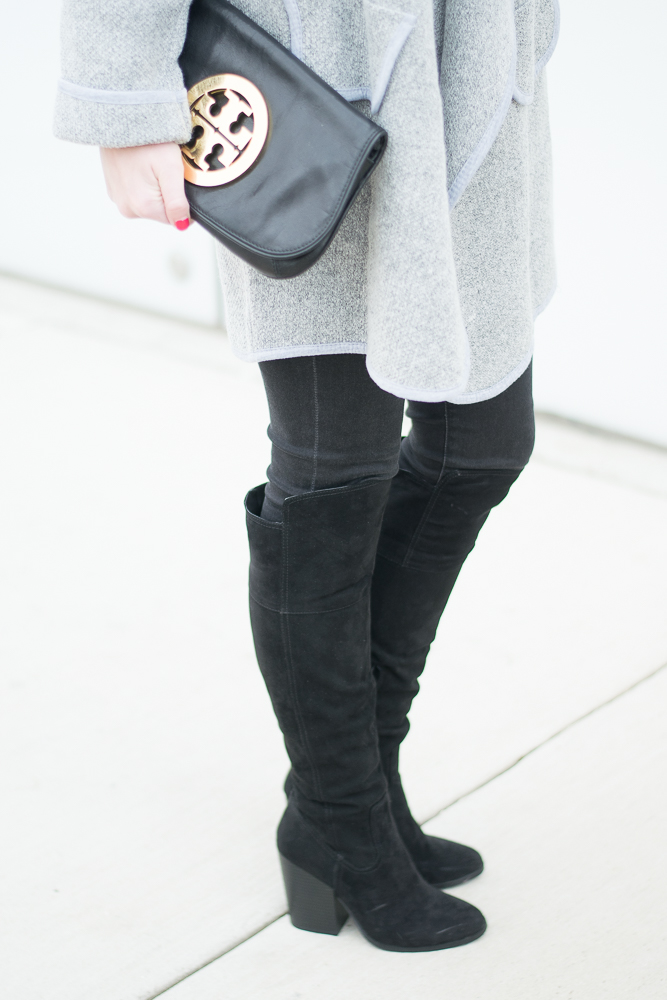 over the knee black boots