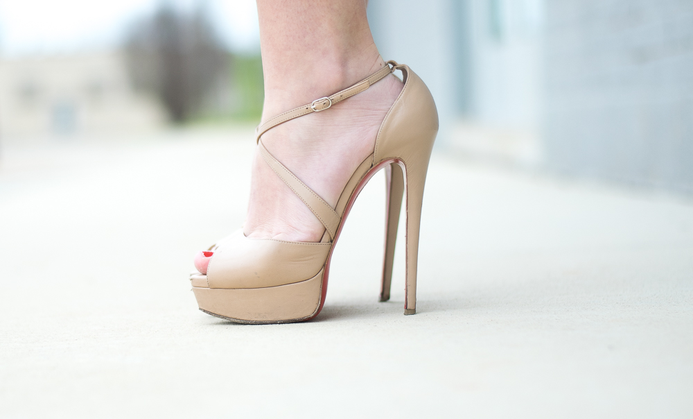 christian louboutin nude heels