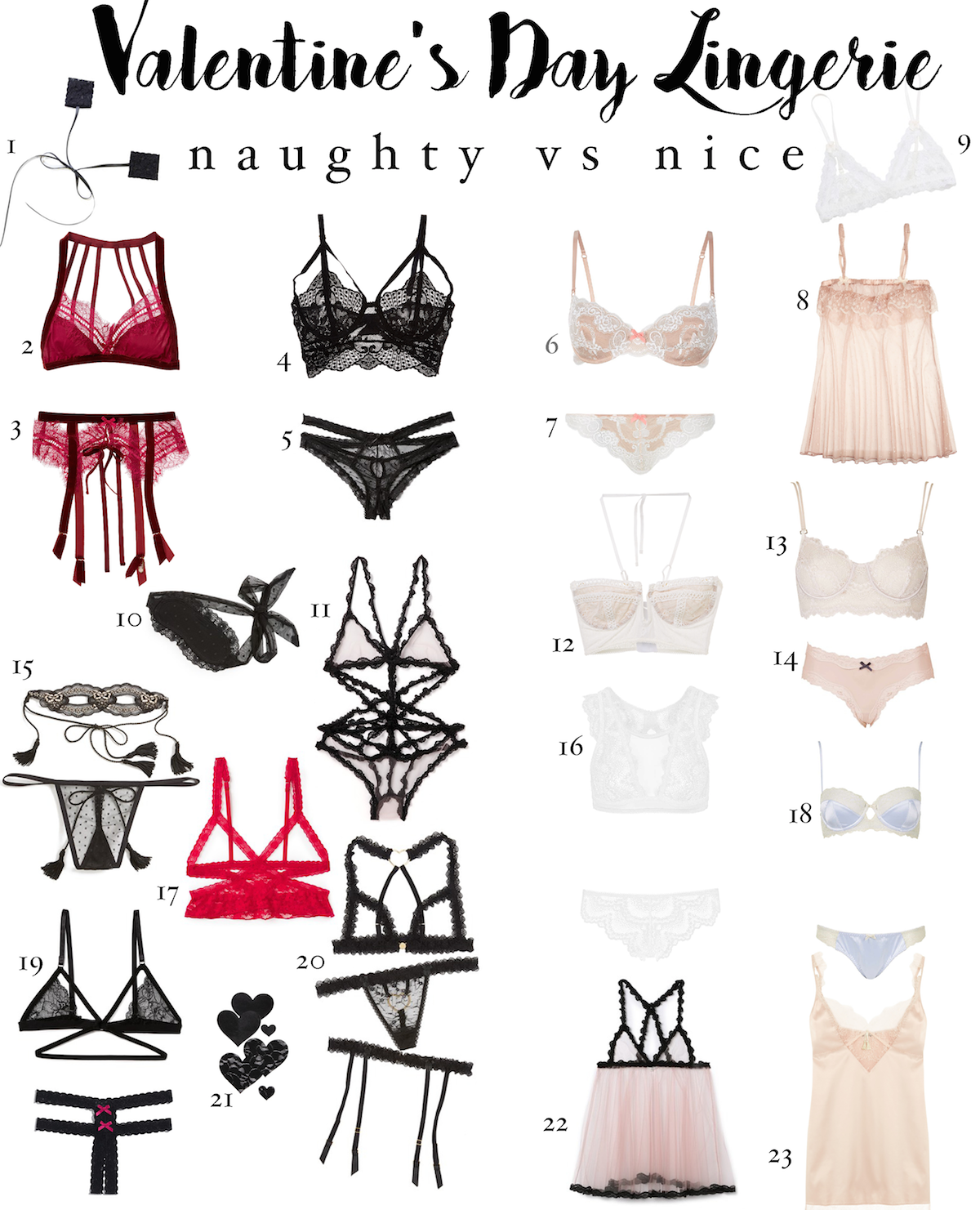 Valentine’s Day Lingerie: Naughty vs. Nice