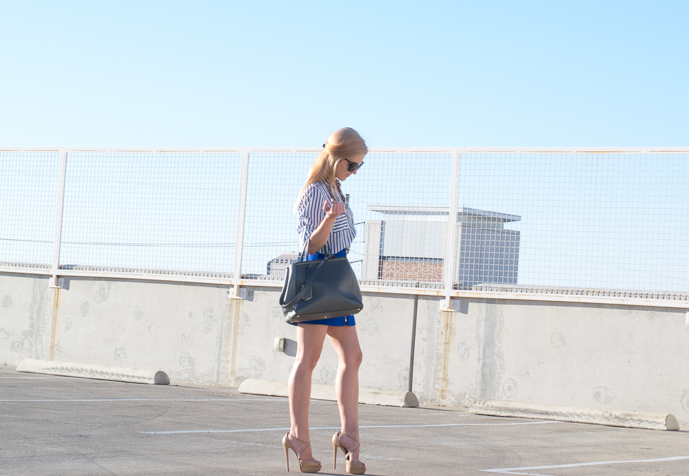 striped blouse and blue skirt-6