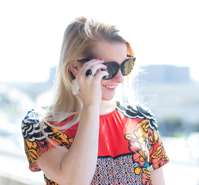 Express printed shift dress