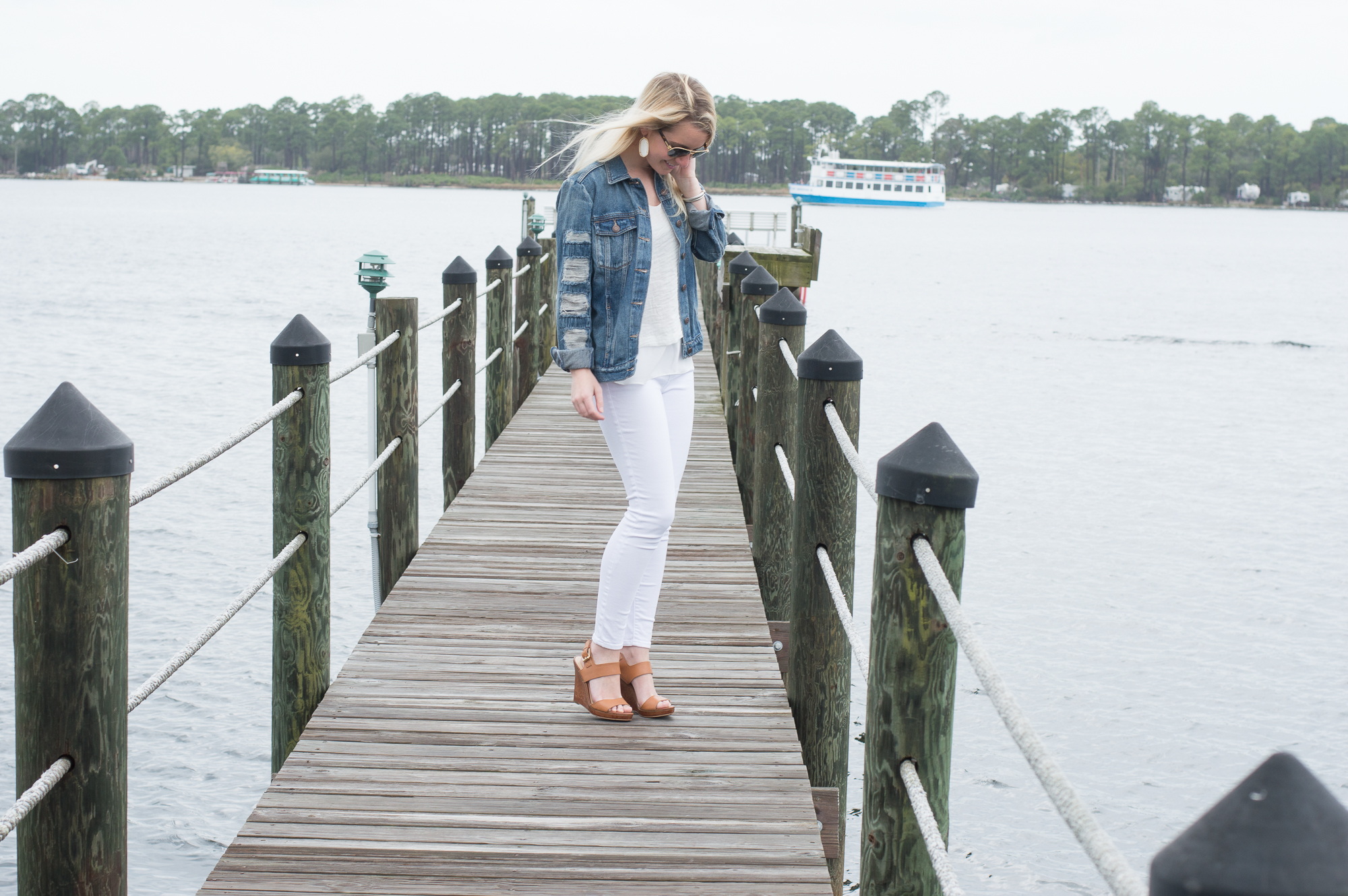 white jeans jean jacket