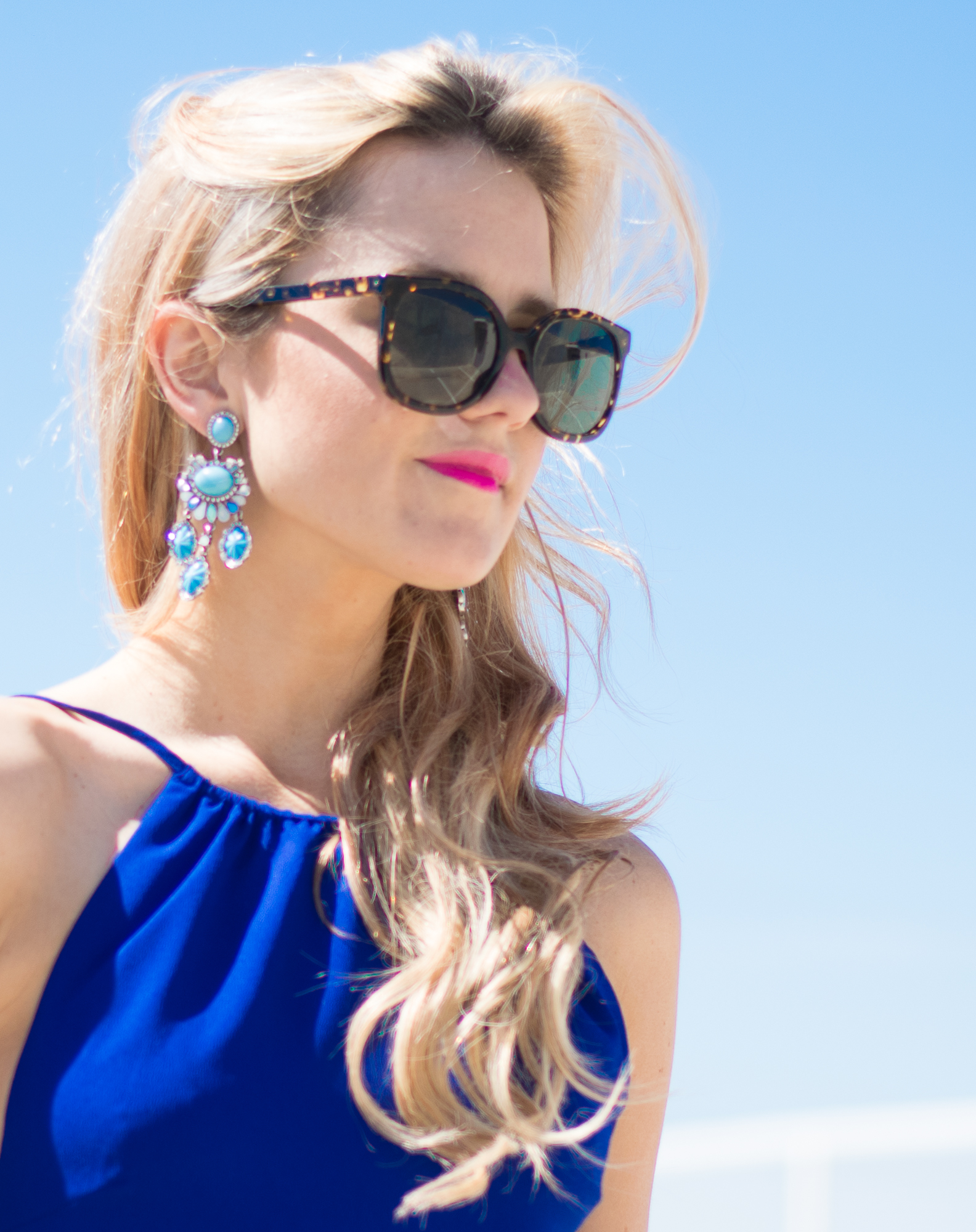 statement turquoise earrings