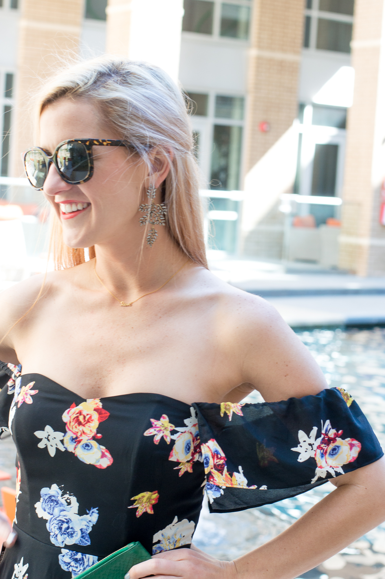 Off The Shoulder Fit And Flare Dress
