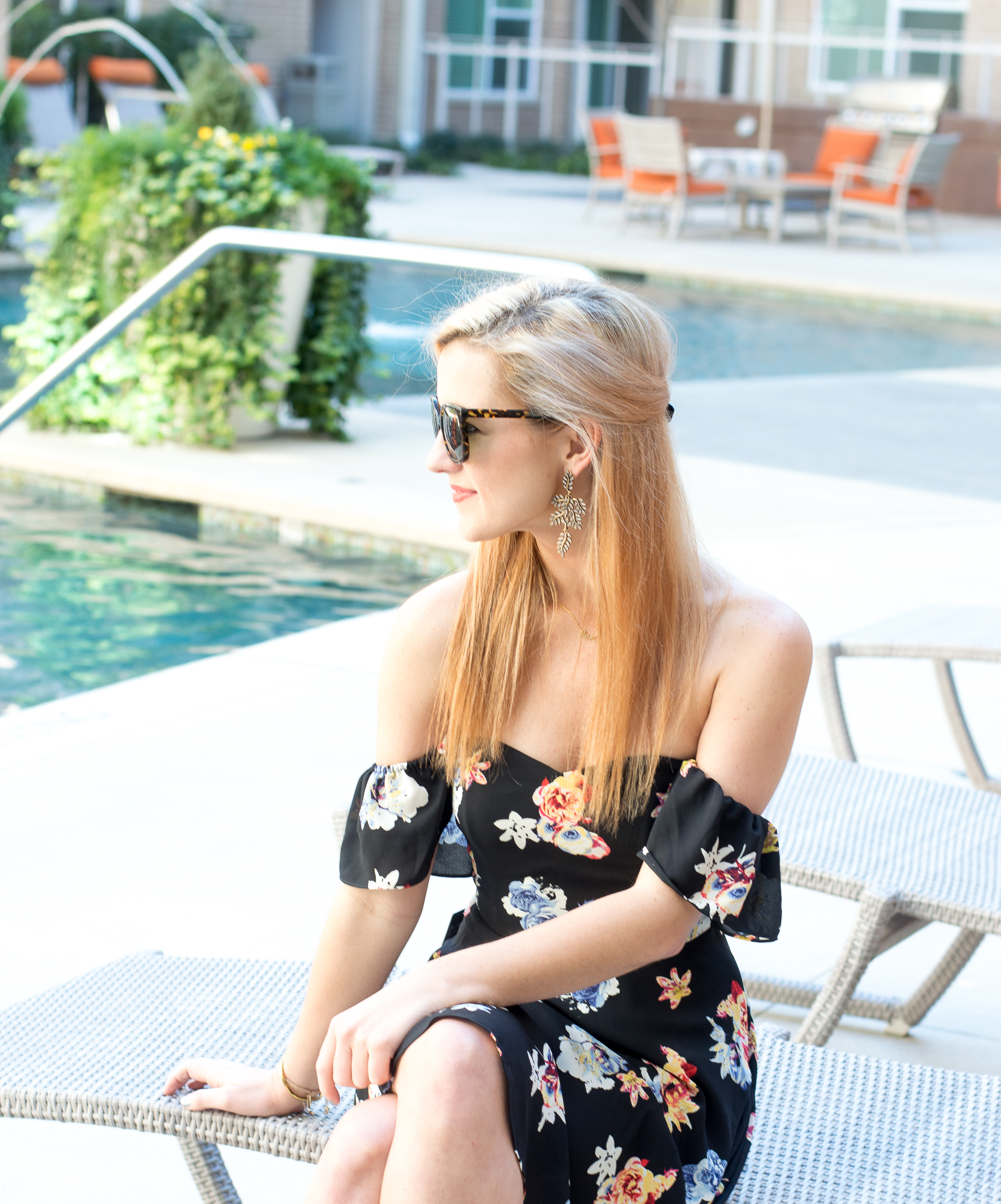 Off The Shoulder Fit And Flare Dress
