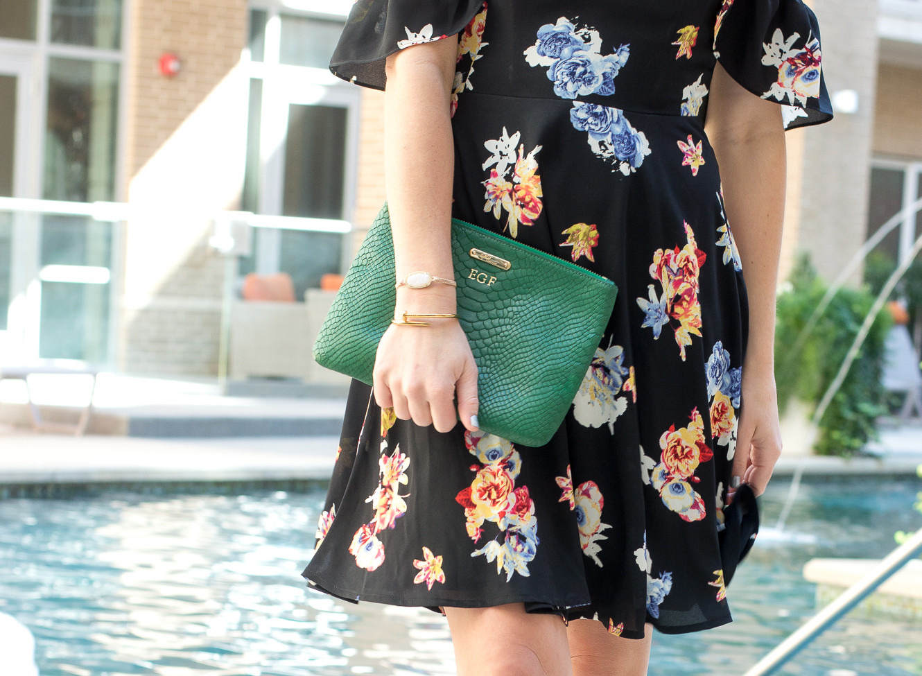 green gigi new york clutch