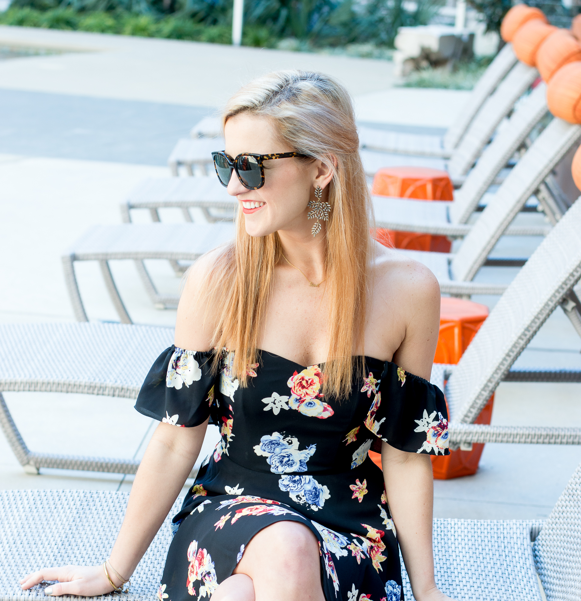 Off The Shoulder Fit And Flare Dress