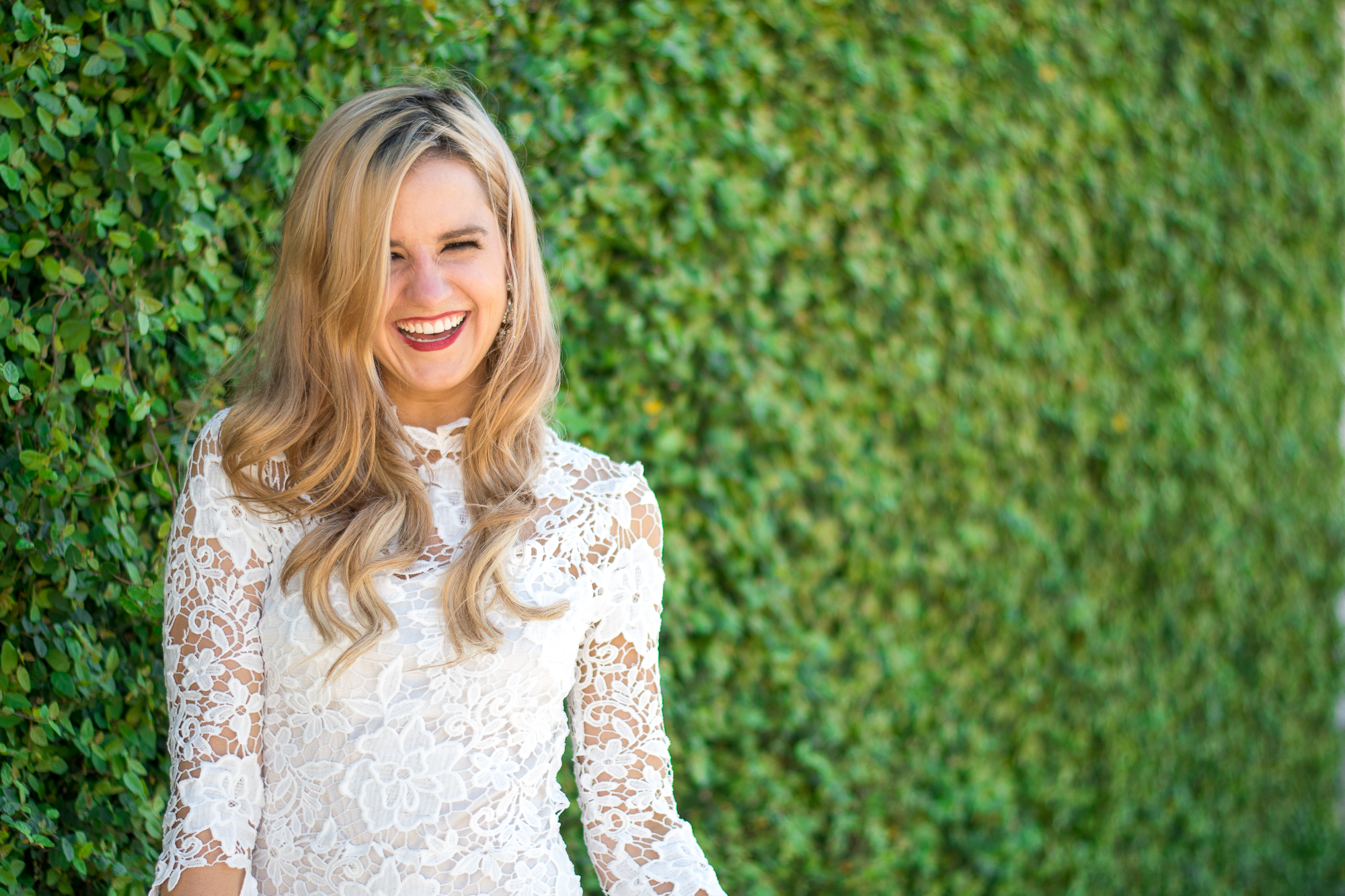 white high neck lace dress