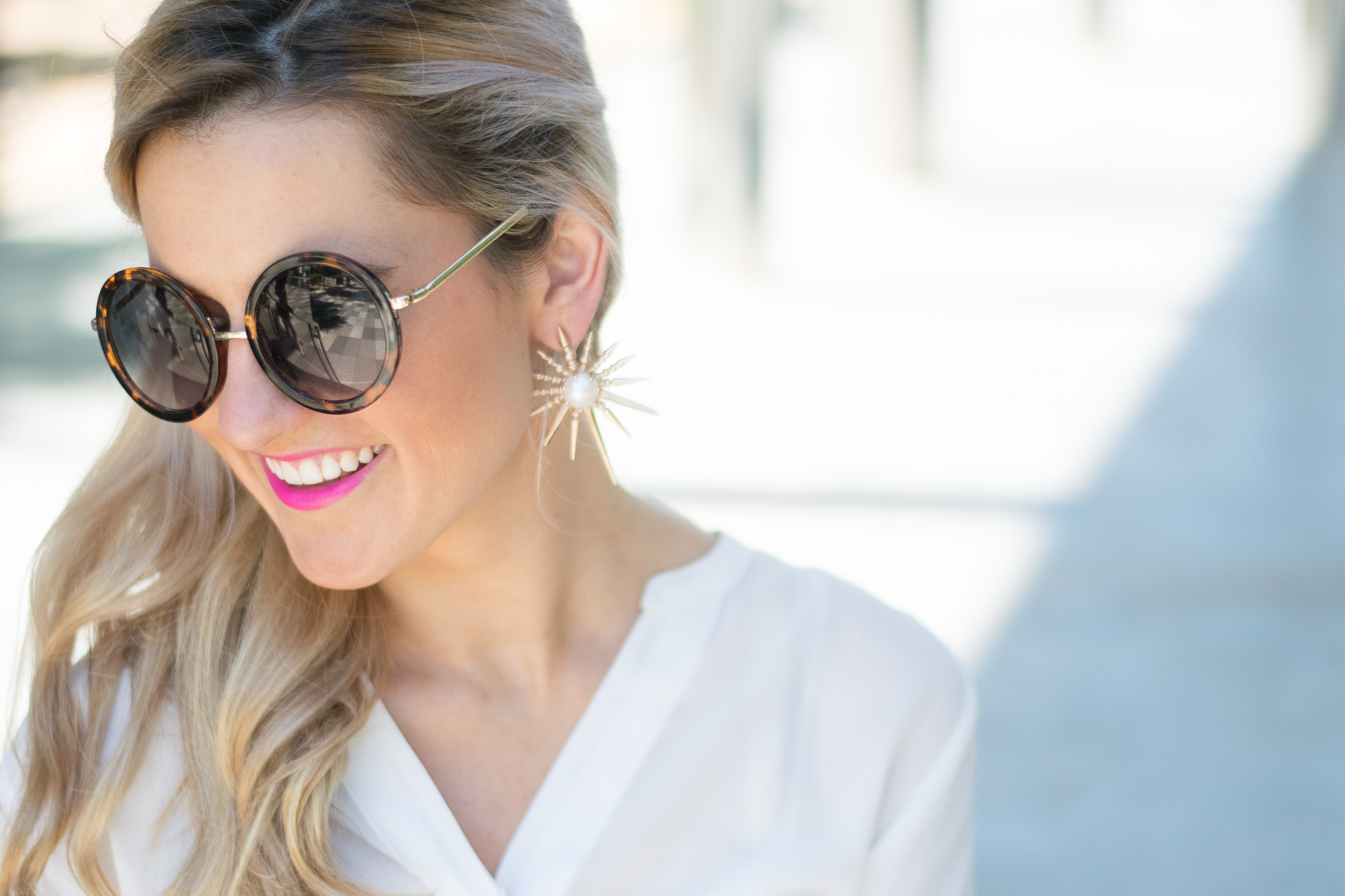 kendra scott gold pearl starbust earrings