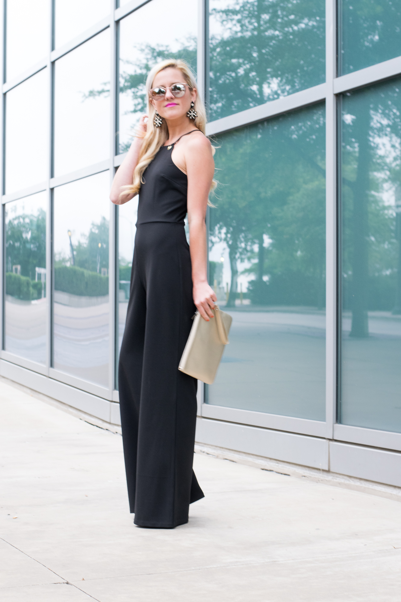 black jumpsuit