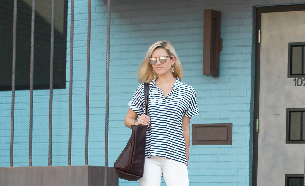striped blouse