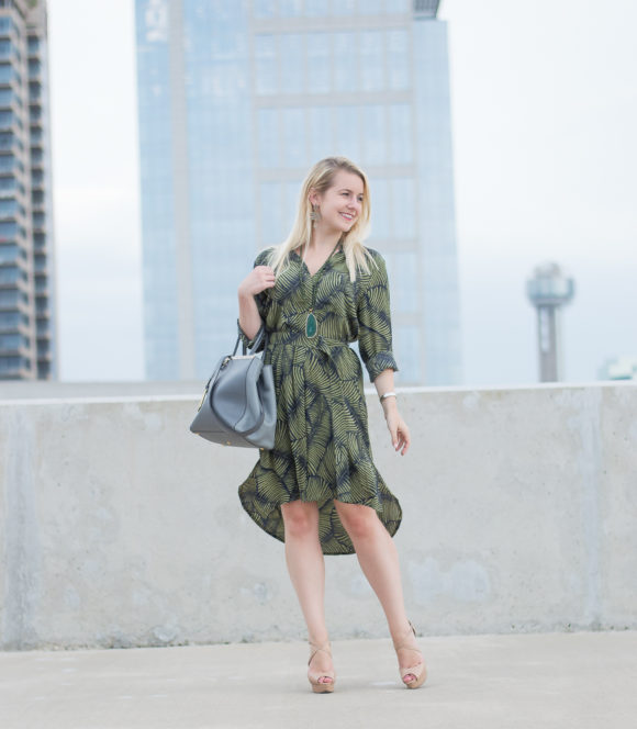 Ann Taylor Palm Print Dress-2