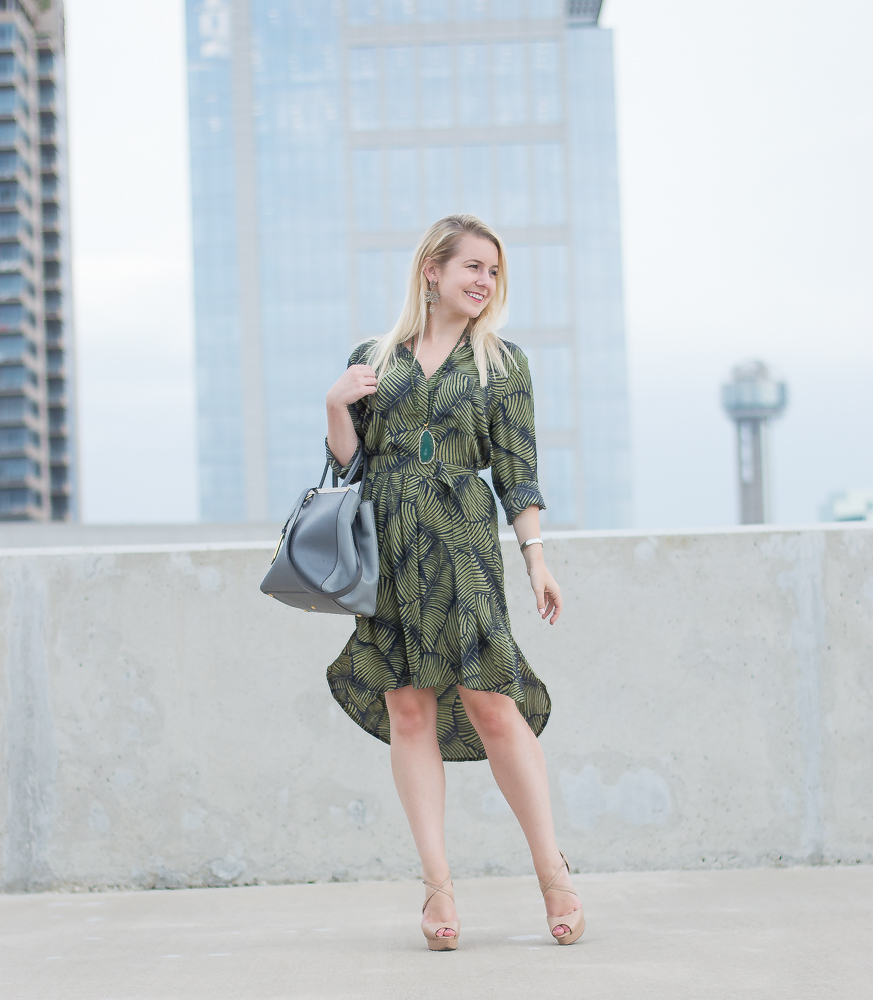 Ann Taylor Palm Print Dress-2