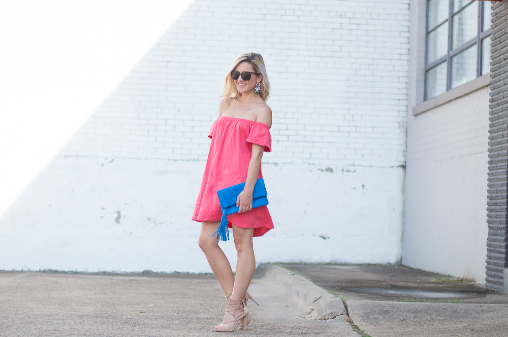 off the shoulder day dress