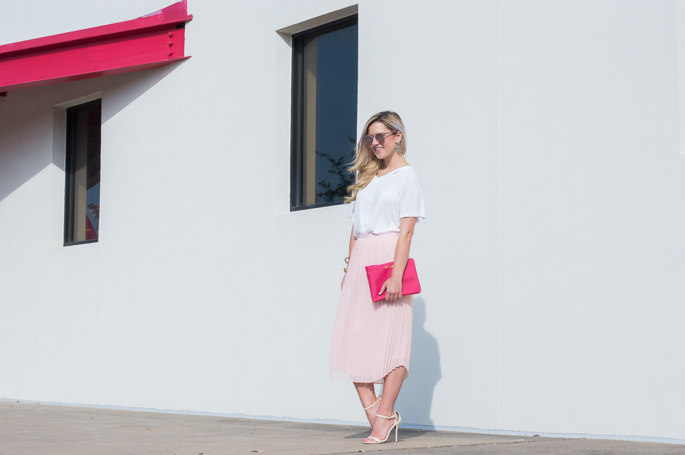 blush pleated skirt-2