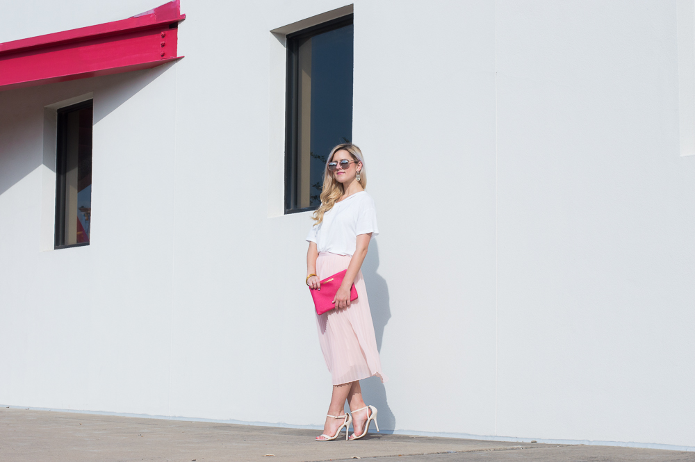 blush pleated skirt-5