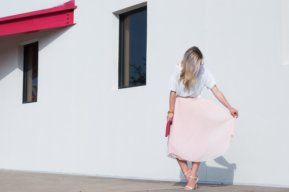 blush pleated skirt-7